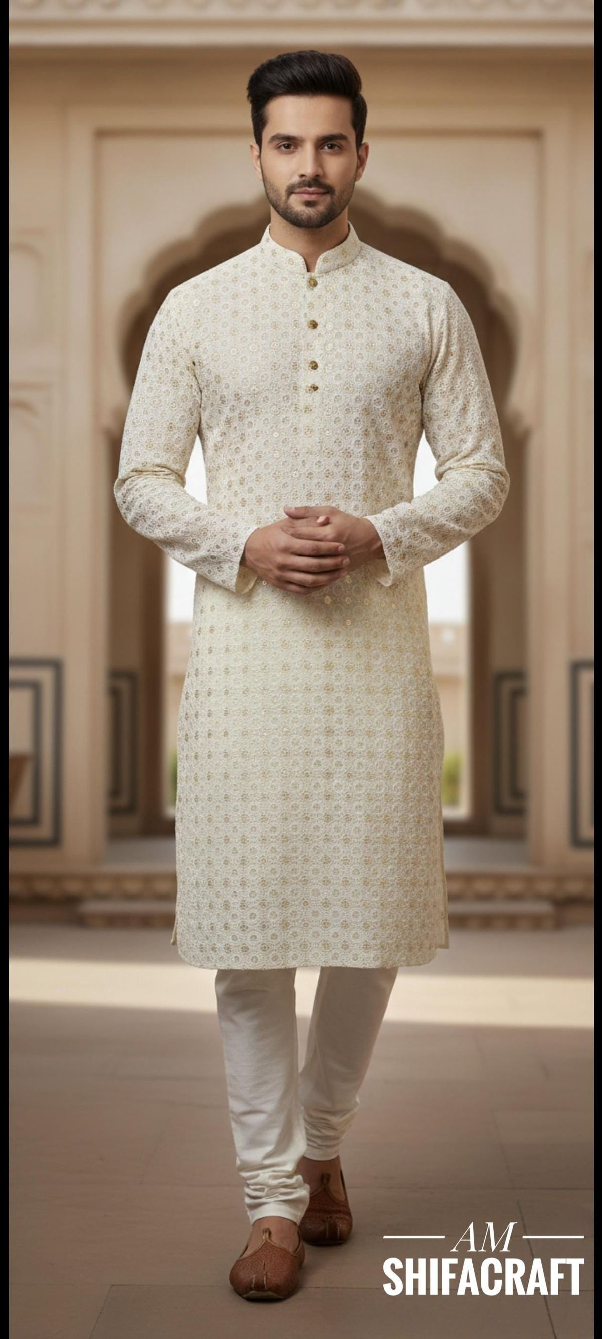 Tailoes embroidered shirt showcasing contemporary menswear design