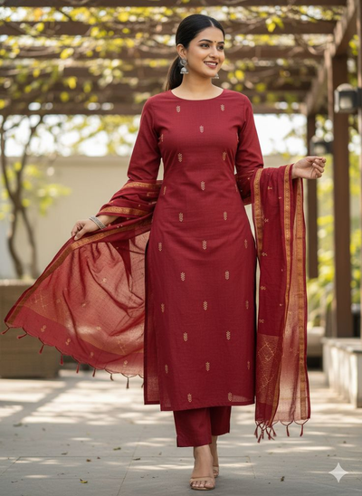 Indian Seasonal Wear - Embroidered Kurta Set - Tailoes latest design product image
