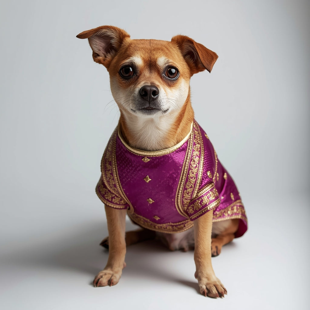 Pet Lehenga for Small Breeds - Luxury Traditional Wear